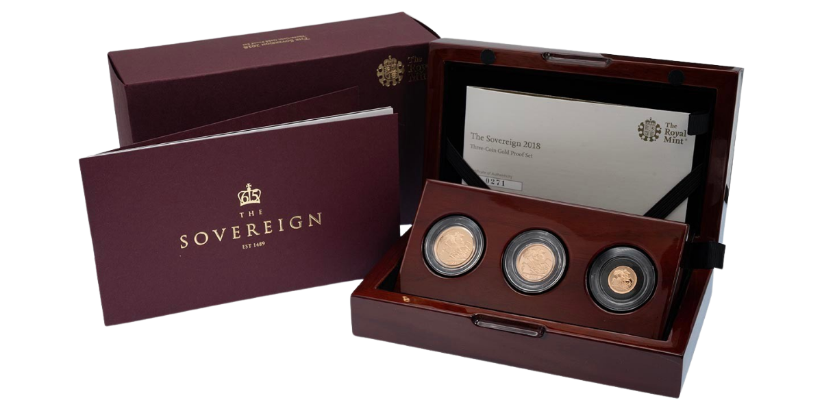 Sell Royal Mint Gold Proof Sovereign Coin Sets With MJ Hughes Coins Modern gold proof Sovereign sets from The Royal Mint usually come in packaging like this, complete with a numbered certificate of authenticity.